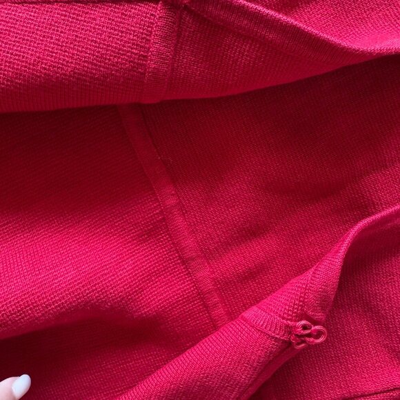 White House Black Market red sweater cardigan with peplum size small - Picture 4 of 7